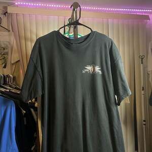 Vintage Lucky 13 Motorcycle Pinup Girl Black Graphic T-Shirt